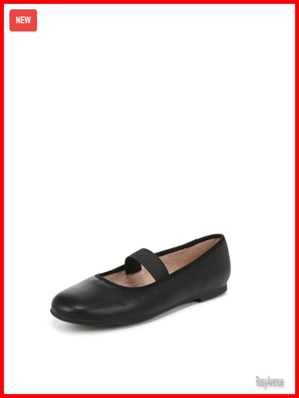 Naturalizer Brillant Ballet Flat Faux Elastic Strap Memory Foam Comfort Casual